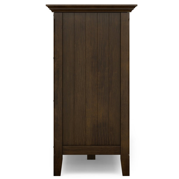 English Elm Bedford Solid Wood Buffet Cabinet with Glass Doors and Brushed Nickel Hardware B136P436037