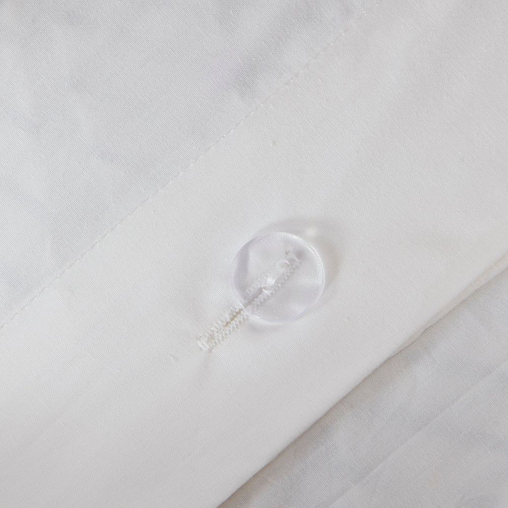 JLA Home INK+IVY - Cotton Boho Stripe Duvet Cover Set with Six Tufted Trim Rows, Reversible Black Stripe Contrast 92 L x 88 W x 0.13H II12-1132