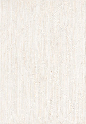 Unique Loom Braided Jute Trellis Hand Braided Solid Rug Ivory,  6' 1" x 9' 0"