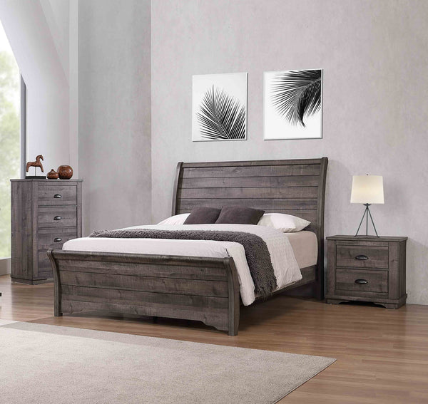 English Elm 1pc Contemporary Tall Chest with Faux Marble Top and Four Drawers for Elegant Bedroom Storage Gray 34.06 L x 19.8 W x 51.65 H B2741P335231