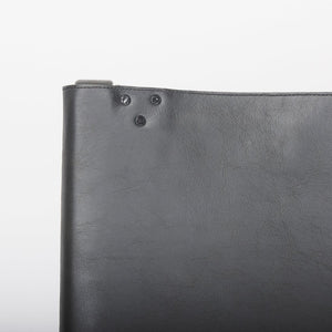 Mercana Elodie Modern Accent Chair: Stylish Leather & Beech Wood Design for Living Room & Office Elegance Black Leather | Black Stain Wood 69628