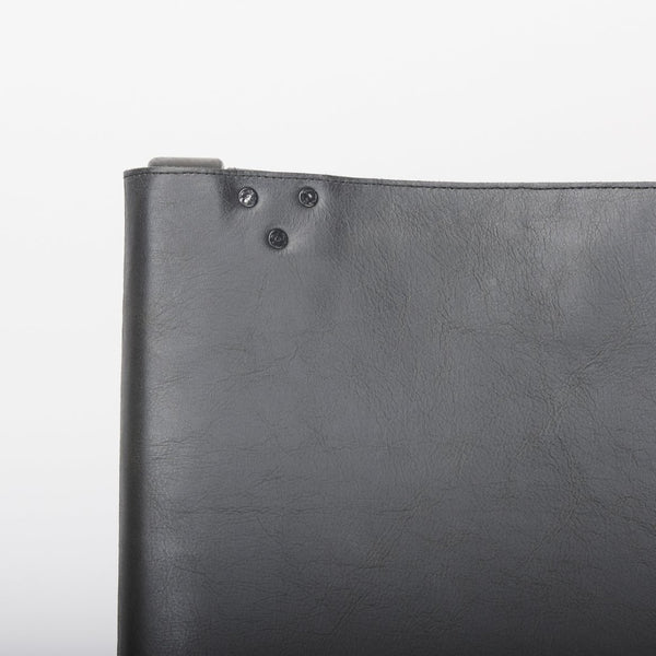 Mercana Elodie Modern Accent Chair: Stylish Leather & Beech Wood Design for Living Room & Office Elegance Black Leather | Black Stain Wood 69628