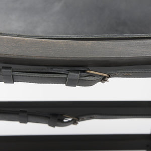 Mercana Elodie Modern Accent Chair: Stylish Leather & Beech Wood Design for Living Room & Office Elegance Black Leather | Black Stain Wood 69628