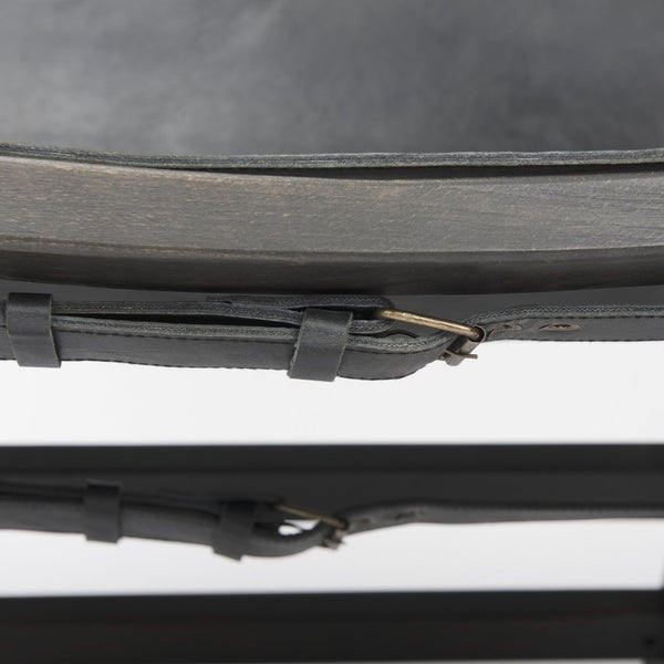 Mercana Elodie Modern Accent Chair: Stylish Leather & Beech Wood Design for Living Room & Office Elegance Black Leather | Black Stain Wood 69628