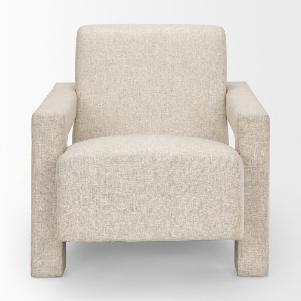Mercana Sovereign Oatmeal Accent Chair - Timeless Upholstered Comfort for Living Rooms and Offices 69825