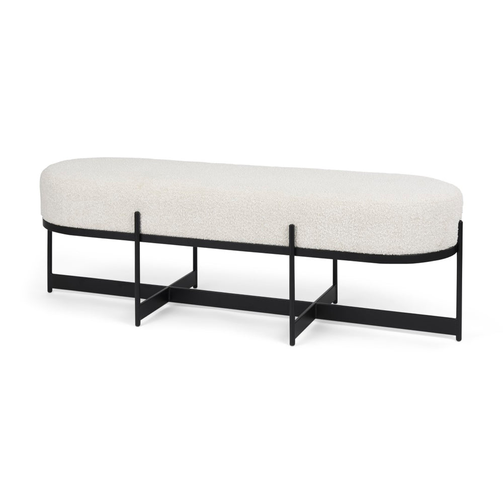 Mercana Amelia Elegant Upholstered Bench with Durable Iron Frame – Perfect for Modern Living Spaces & Entryways 69836