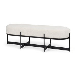 Mercana Amelia Elegant Upholstered Bench with Durable Iron Frame – Perfect for Modern Living Spaces & Entryways 69836