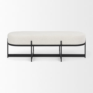 Mercana Amelia Elegant Upholstered Bench with Durable Iron Frame – Perfect for Modern Living Spaces & Entryways 69836