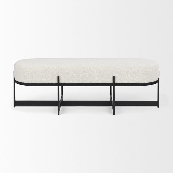 Mercana Amelia Elegant Upholstered Bench with Durable Iron Frame – Perfect for Modern Living Spaces & Entryways 69836