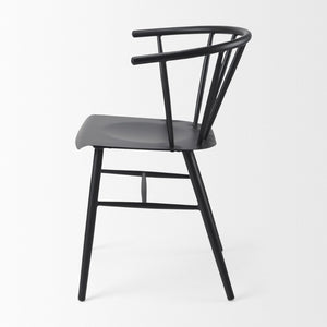 Mercana Colin Sleek Metal Dining Chair with Ergonomic Support for Modern and Transitional Interiors 69840