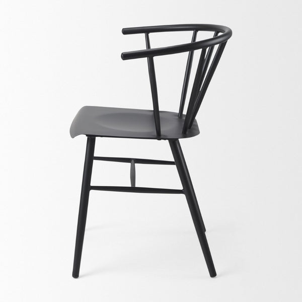 Mercana Colin Sleek Metal Dining Chair with Ergonomic Support for Modern and Transitional Interiors 69840