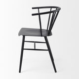 Mercana Colin 21.3L x 21.3W x 30.3H Black Metal Dining Chair 69840