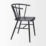 Mercana Colin 21.3L x 21.3W x 30.3H Black Metal Dining Chair 69840