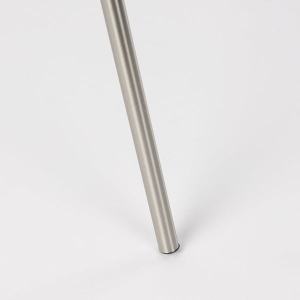 Mercana Ambrose Modern Tripod Floor Lamp for Living Room, Bedroom or Office – Stylish Ambient Lighting Solution Silver Metal | Beige Shade 69844