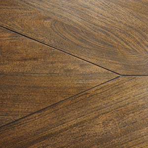 Mercana Maxton Dining Table – Industrial-Modern Solid Wood Top with Sturdy Dark Gunmetal Iron Base Delight 50449-AB