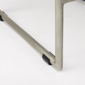 Mercana Givens Stylish Stool with Contoured Wooden Seat and Antiqued Gold Base for Modern Interiors Brown Wood | Silver Metal | Counter 69554