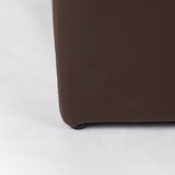 Mercana Minara 36L x 36W x 16H Square Dark Brown Leather Wrapped Ottoman 70051