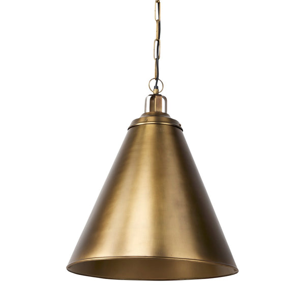 Mercana Fenton Pendant Light – Stylish Modern Farmhouse Design with Conical Shade for Elegant Illumination Gold Shade | Gold Metal 69344
