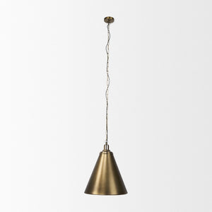 Mercana Fenton Pendant Light – Stylish Modern Farmhouse Design with Conical Shade for Elegant Illumination Gold Shade | Gold Metal 69344