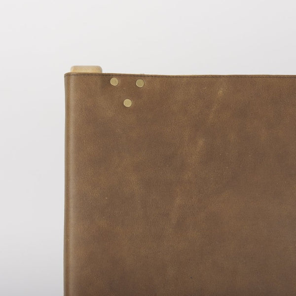 Mercana Elodie Modern Accent Chair: Stylish Leather & Beech Wood Design for Living Room & Office Elegance Brown Leather | Natural Wood 69627