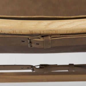 Mercana Elodie Modern Accent Chair: Stylish Leather & Beech Wood Design for Living Room & Office Elegance Brown Leather | Natural Wood 69627