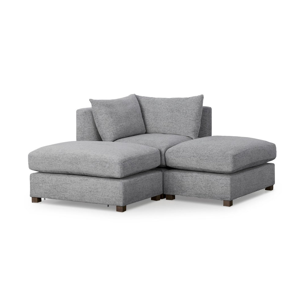 Mercana Valence 3-Piece Modular Sofa Set with Ottoman – Modern Comfort for Stylish Living Spaces 70054-E