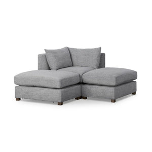 Mercana Valence 3-Piece Modular Sofa Set with Ottoman – Modern Comfort for Stylish Living Spaces 70054-E