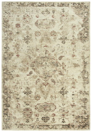 Alora Decor Euphoria Plush New Zealand Wool Medallion Rug — Transitional Beige, Tan With Rust Accents, Durable Finish 10' x 13' 00600610104120113