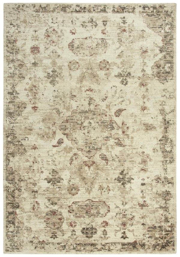Alora Decor Euphoria Plush New Zealand Wool Medallion Rug — Transitional Beige, Tan With Rust Accents, Durable Finish 10' x 13' 00600610104120113