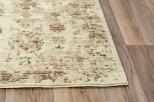 Alora Decor Euphoria Plush New Zealand Wool Medallion Rug — Transitional Beige, Tan With Rust Accents, Durable Finish 10' x 13' 00600610104120113