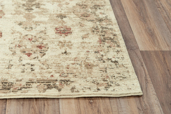 Alora Decor Euphoria Plush New Zealand Wool Medallion Rug — Transitional Beige, Tan With Rust Accents, Durable Finish 10' x 13' 00600610104120113