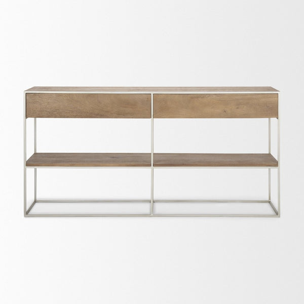 Mercana Morris Console Table: Stylish Mid-Century Modern Design with Ample Storage for Any Room Decor 69102