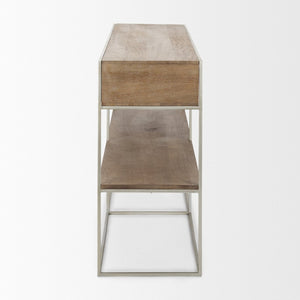 Mercana Morris Console Table: Stylish Mid-Century Modern Design with Ample Storage for Any Room Decor 69102