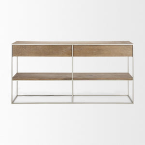Mercana Morris Console Table: Stylish Mid-Century Modern Design with Ample Storage for Any Room Decor 69102