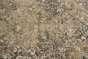 Alora Decor Euphoria Neutral Damask Wool Rug — Hand-Washed New Zealand Wool, Loomed Hand-Knotted Look, Durable Elegance 8' x 10' 00600610800280810