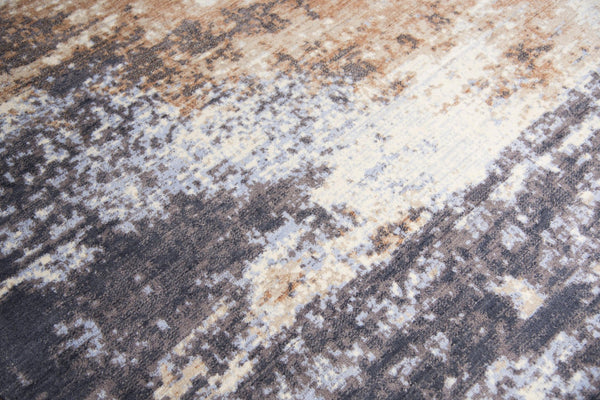Alora Decor Euphoria Plush Orange Runner Rug In 100% New Zealand Wool — Hand-Finished Abstract Contemporary Elegance 2'6" x 8' 00600611100752608