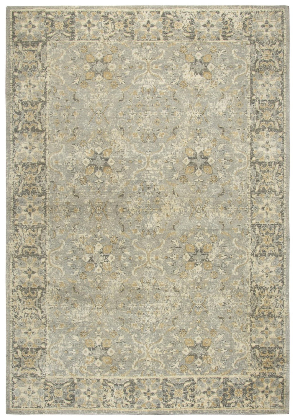 Alora Decor Euphoria Hand-Finished Gray Persian-Style Rug In 100% New Zealand Wool — Durable, Soft, Timeless Elegance 3' x 5' 00600611600430305