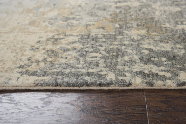 Alora Decor Euphoria Neutral Floral Wool Rug — Distressed Transitional Elegance, Power-Loomed With Hand-Finished Texture 8' x 10' 006006118DR000810