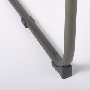 Mercana Berbick Dining Chair – Industrial-Modern Design with Top-Grain Leather & Sturdy Iron Frame, Pre-assembled Brown Seude (Gray Tones)| Black Metal 69275