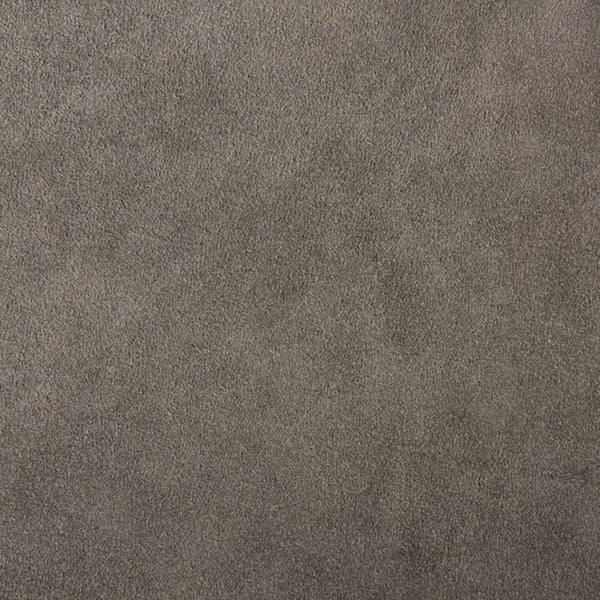 Mercana Berbick Dining Chair – Industrial-Modern Design with Top-Grain Leather & Sturdy Iron Frame, Pre-assembled Brown Seude (Gray Tones)| Black Metal 69275