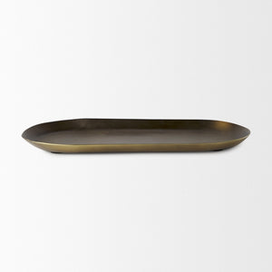 Mercana Payson Antique Gold Candle Tray - Sleek Minimalist Design for Elegant Tabletop Décor and Centerpieces 69850