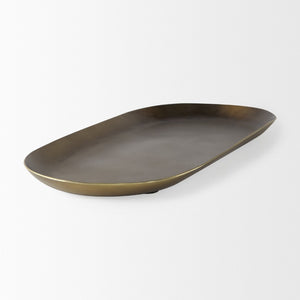 Mercana Payson Antique Gold Candle Tray - Sleek Minimalist Design for Elegant Tabletop Décor and Centerpieces 69850