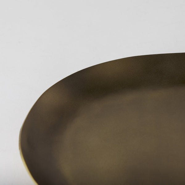 Mercana Payson Antique Gold Candle Tray - Sleek Minimalist Design for Elegant Tabletop Décor and Centerpieces 69850