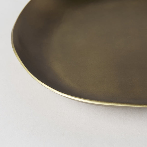 Mercana Payson Antique Gold Candle Tray - Sleek Minimalist Design for Elegant Tabletop Décor and Centerpieces 69850