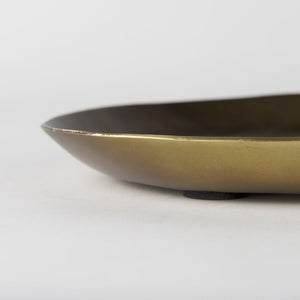 Mercana Payson Antique Gold Candle Tray - Sleek Minimalist Design for Elegant Tabletop Décor and Centerpieces 69850