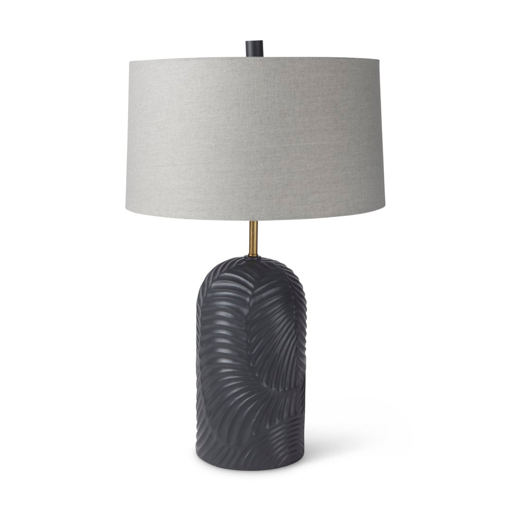 Mercana Quinn Coastal Charm Table Lamp with Elegant Fabric Shade for Living Rooms and Bedrooms Ambiance Navy | Beige Shade 69704