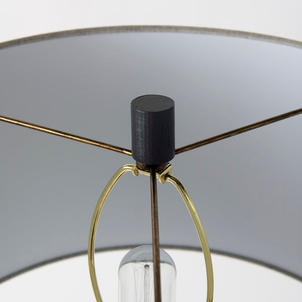 Mercana Quinn Coastal Charm Table Lamp with Elegant Fabric Shade for Living Rooms and Bedrooms Ambiance Navy | Beige Shade 69704