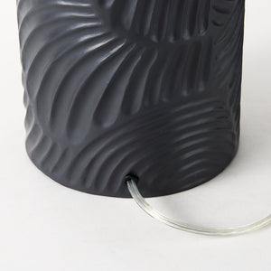 Mercana Quinn Coastal Charm Table Lamp with Elegant Fabric Shade for Living Rooms and Bedrooms Ambiance Navy | Beige Shade 69704