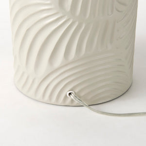 Mercana Quinn Coastal Charm Table Lamp with Elegant Fabric Shade for Living Rooms and Bedrooms Ambiance Beige | Navy Shade 69705