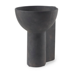 Mercana Sariah Decorative Vase - Matte Black Ceramic Accent for Modern and Rustic Home Décor Displays 69792